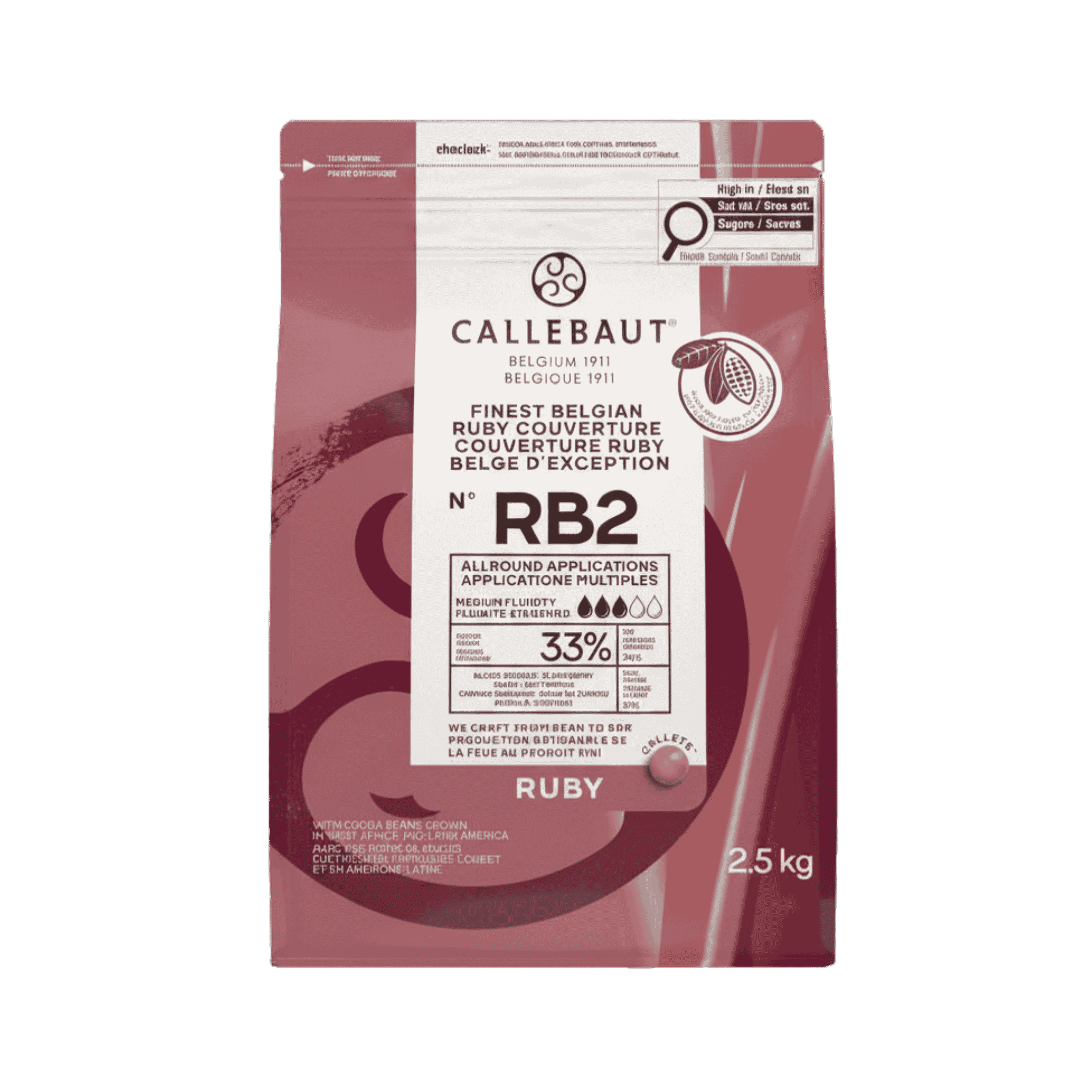 Ruby Schokoladen Callets Rezept RB2 2,5kg